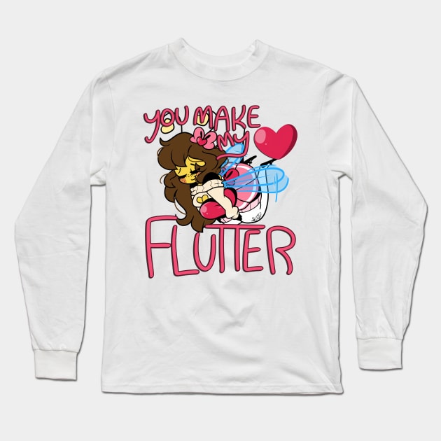 You Make My Heart Flutter Long Sleeve T-Shirt by BefishProductions